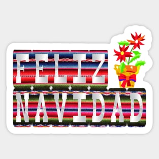 Spanish Merry Christmas Feliz Navidad Sticker